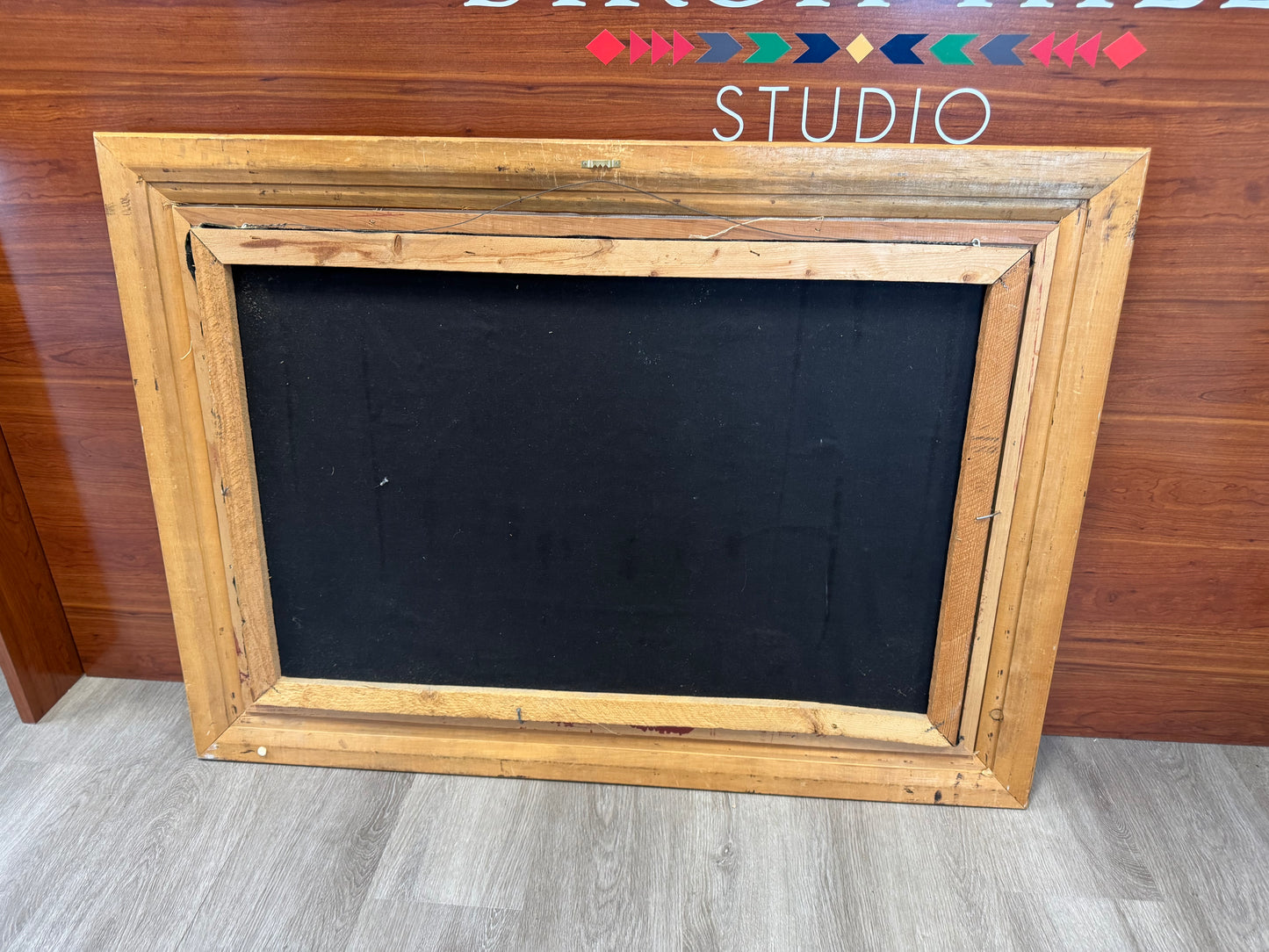 Pre-Loved Black Velvet Landscape Painting