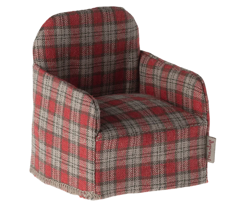Mouse Chair-Red Checker