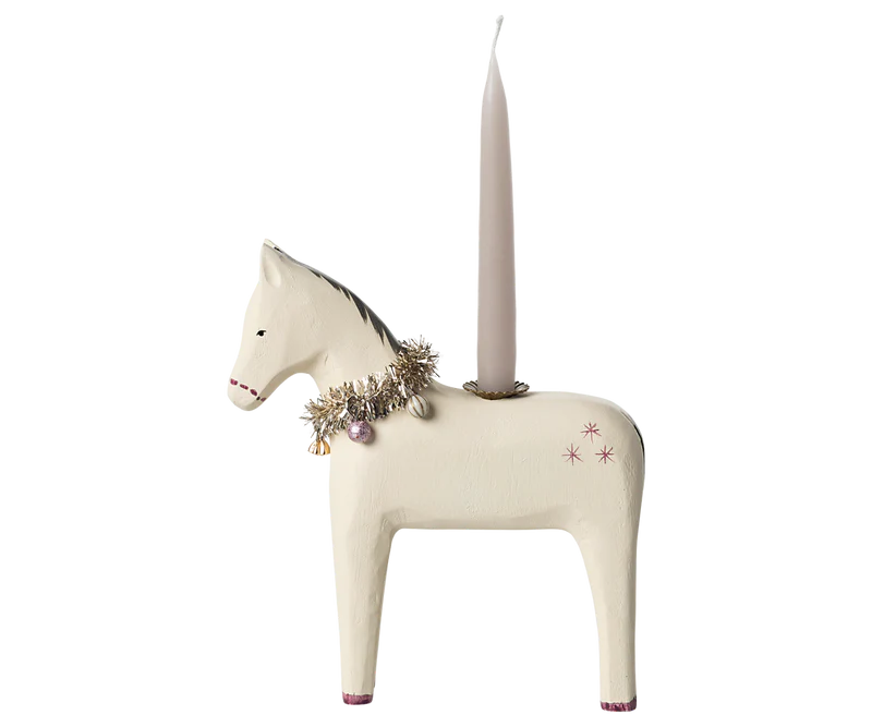 Wooden Candle Holder-Small Horse