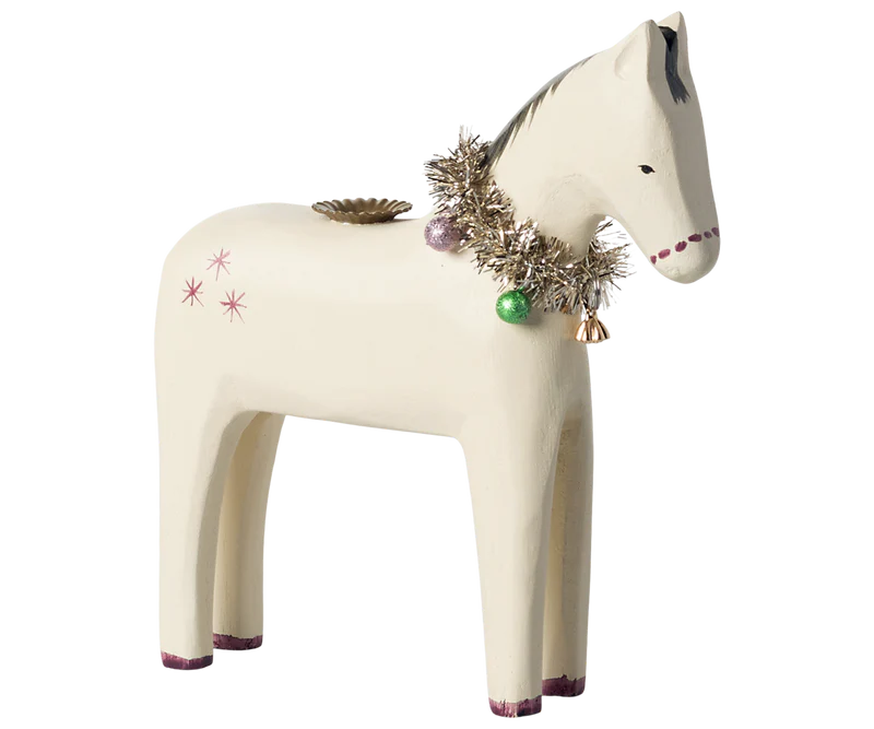 Wooden Candle Holder-Small Horse