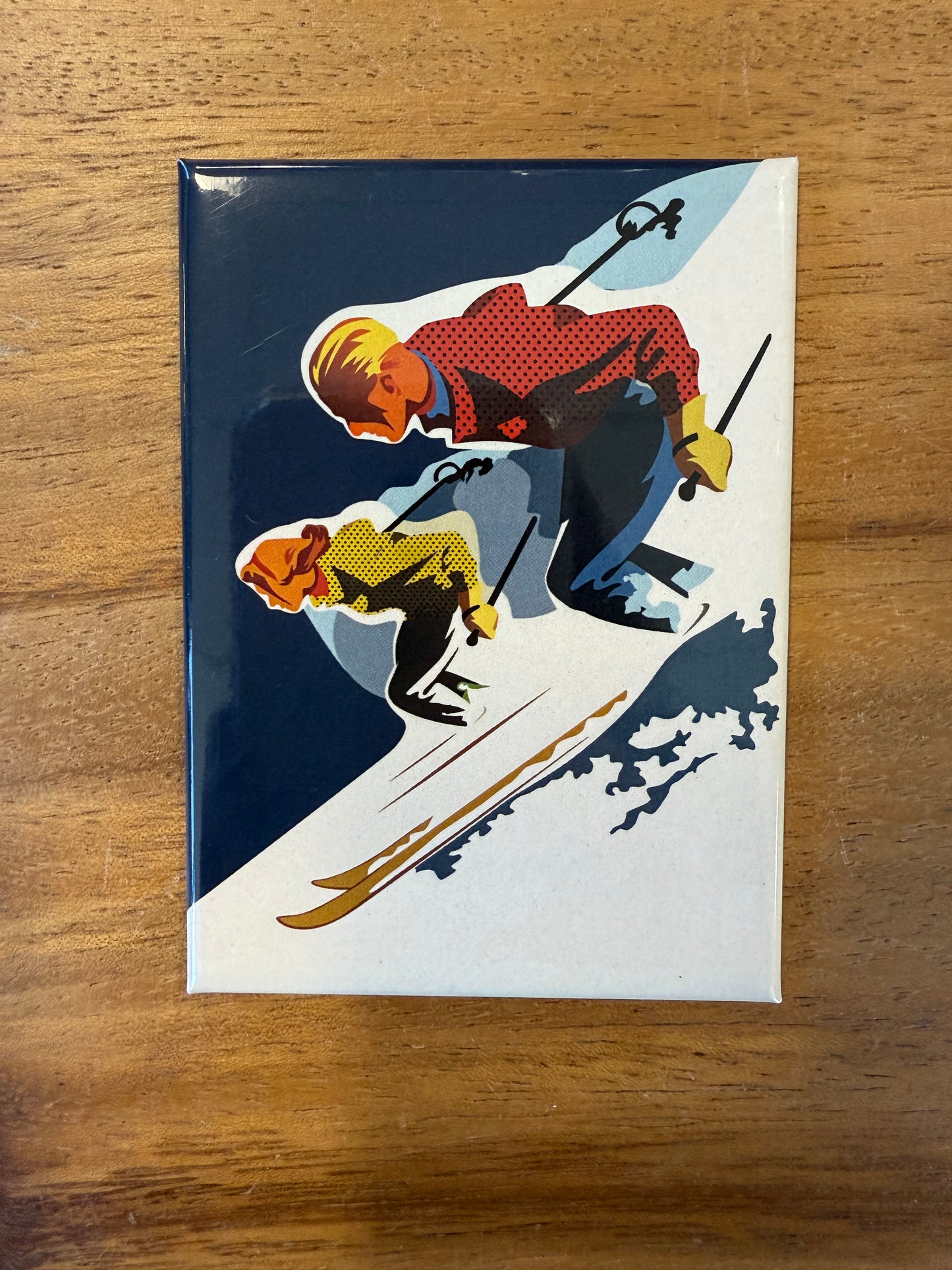 Skiing Couple Magnet