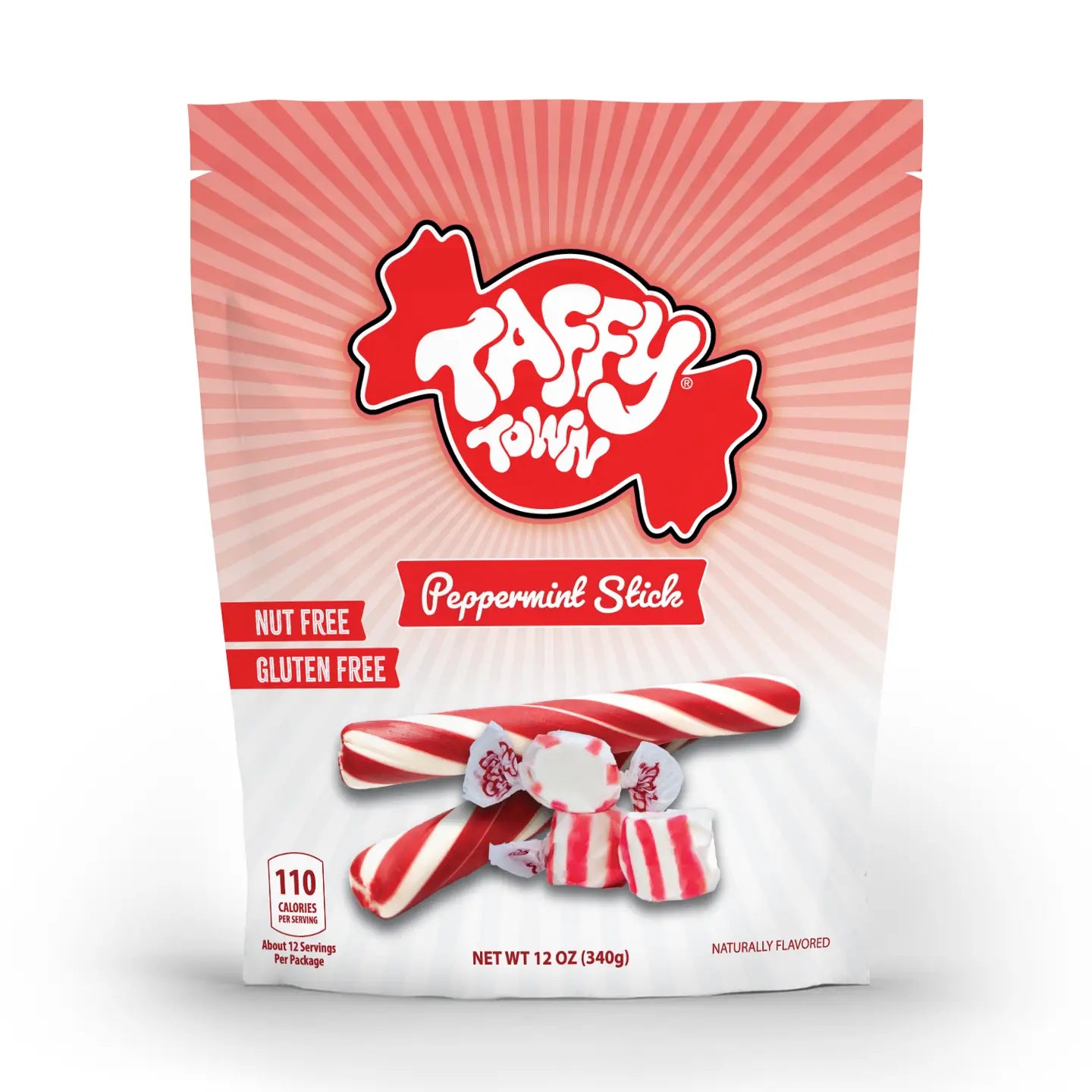Peppermint Stick Salt Water Taffy - 12oz Bag