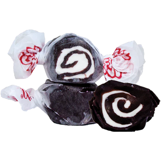 Black Licorice Swirls Salt Water Taffy - 30 pc. box
