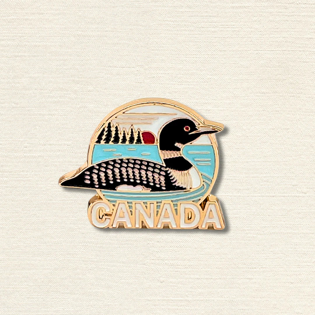 Twilight Loon Enamel Pin