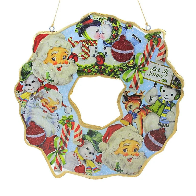 Vintage Santa Wreath