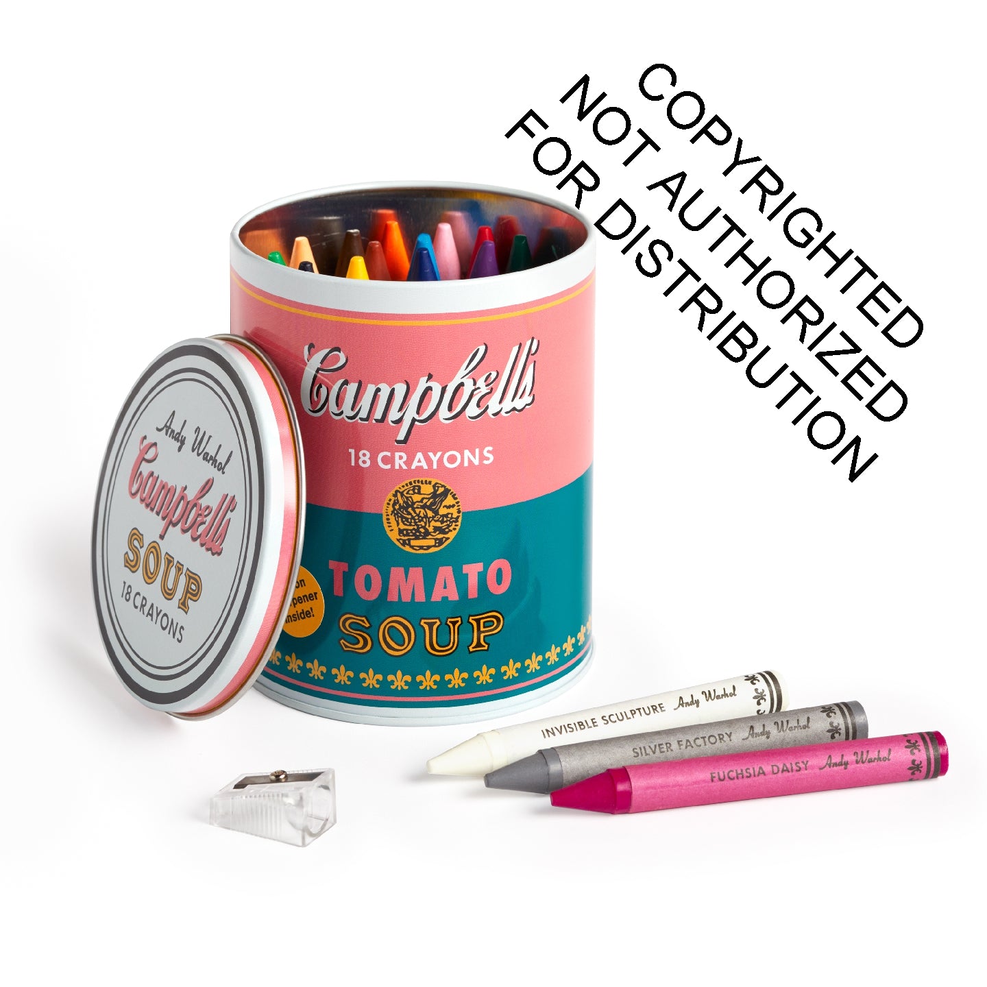 Andy Warhol Soup Can Crayons & Sharpener
