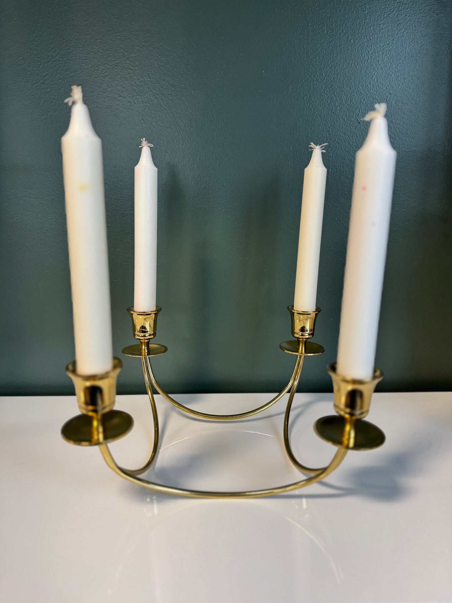 Pre-Loved Brass 4 Stick Candle Holder