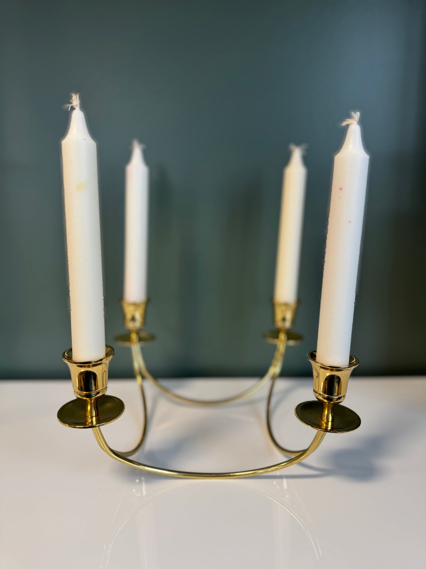 Pre-Loved Brass 4 Stick Candle Holder