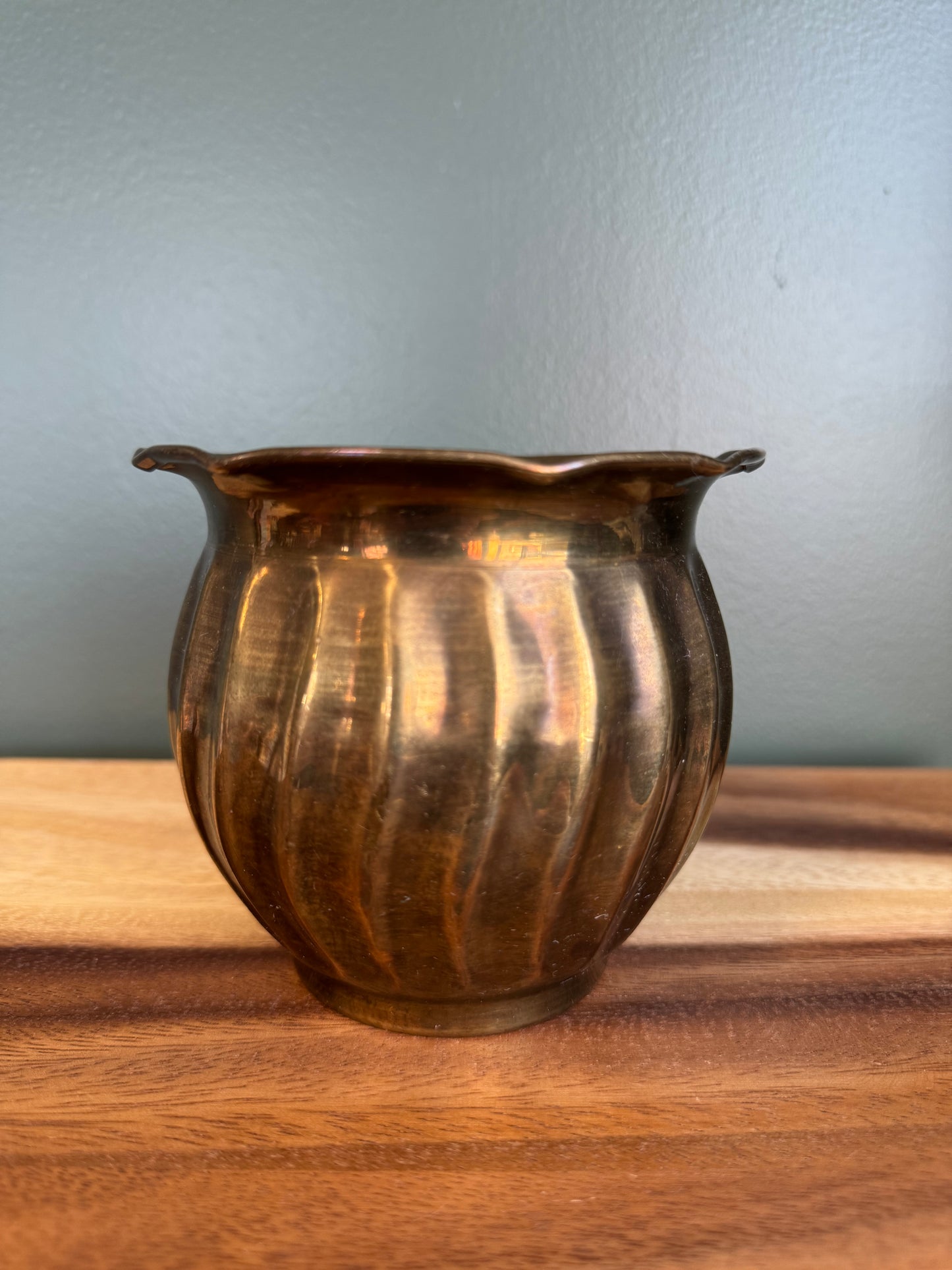 Pre-Loved Solid Brass Small Planter