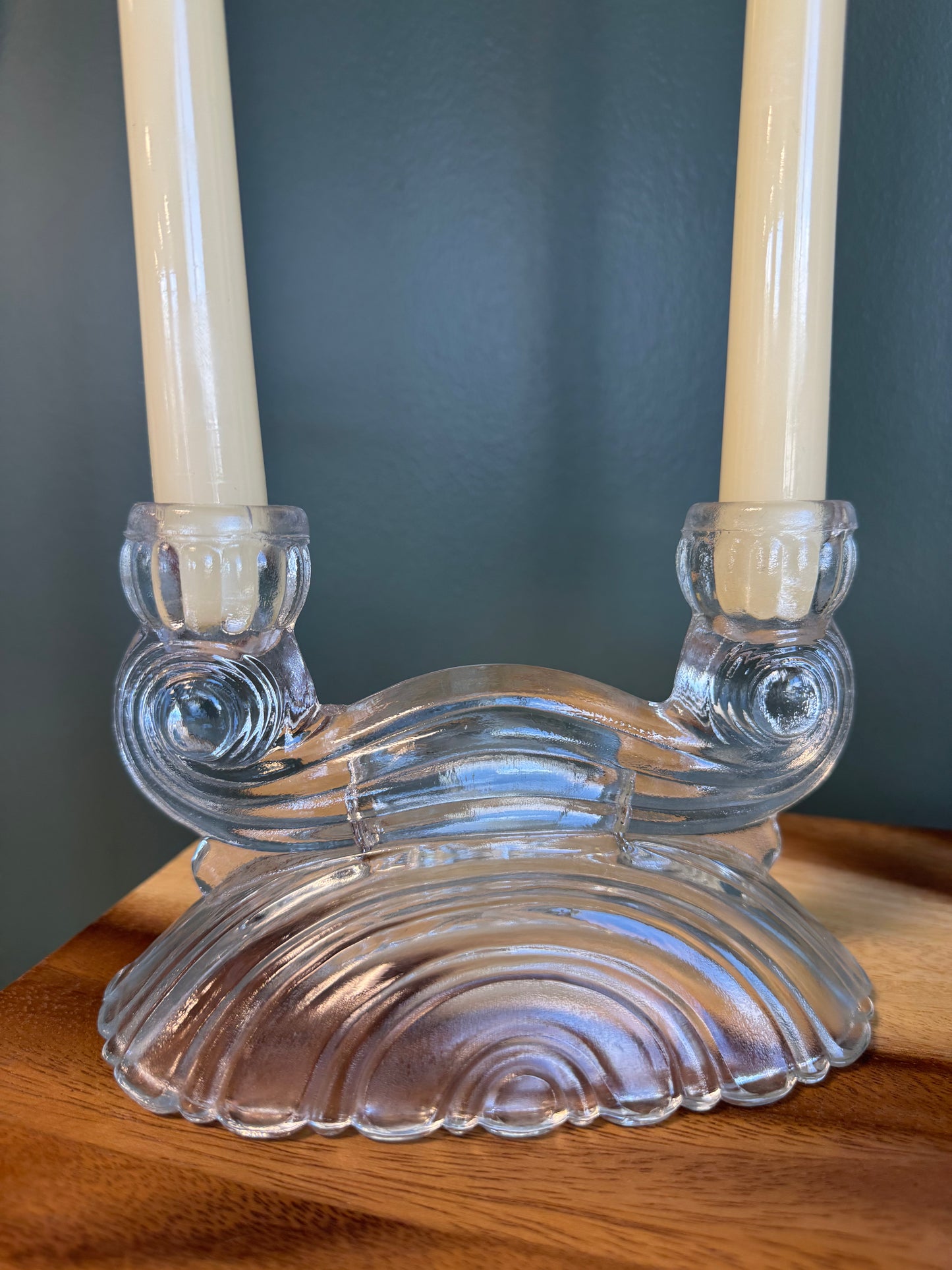 Pre-Loved Art Deco Glass Candlesticks