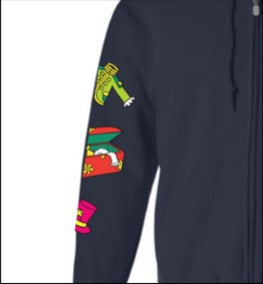 Mr. Dressup Full Zip Hoodie-Navy