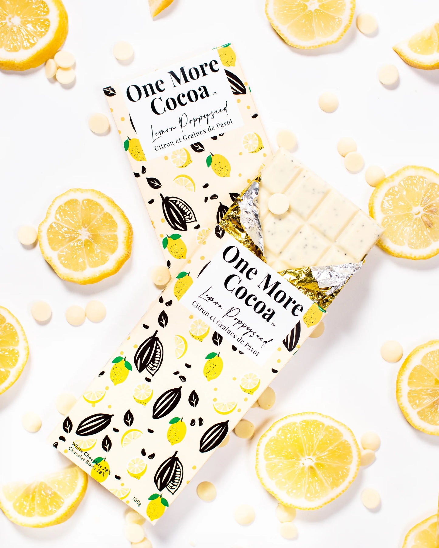 Lemon Poppyseed White Chocolate Bar