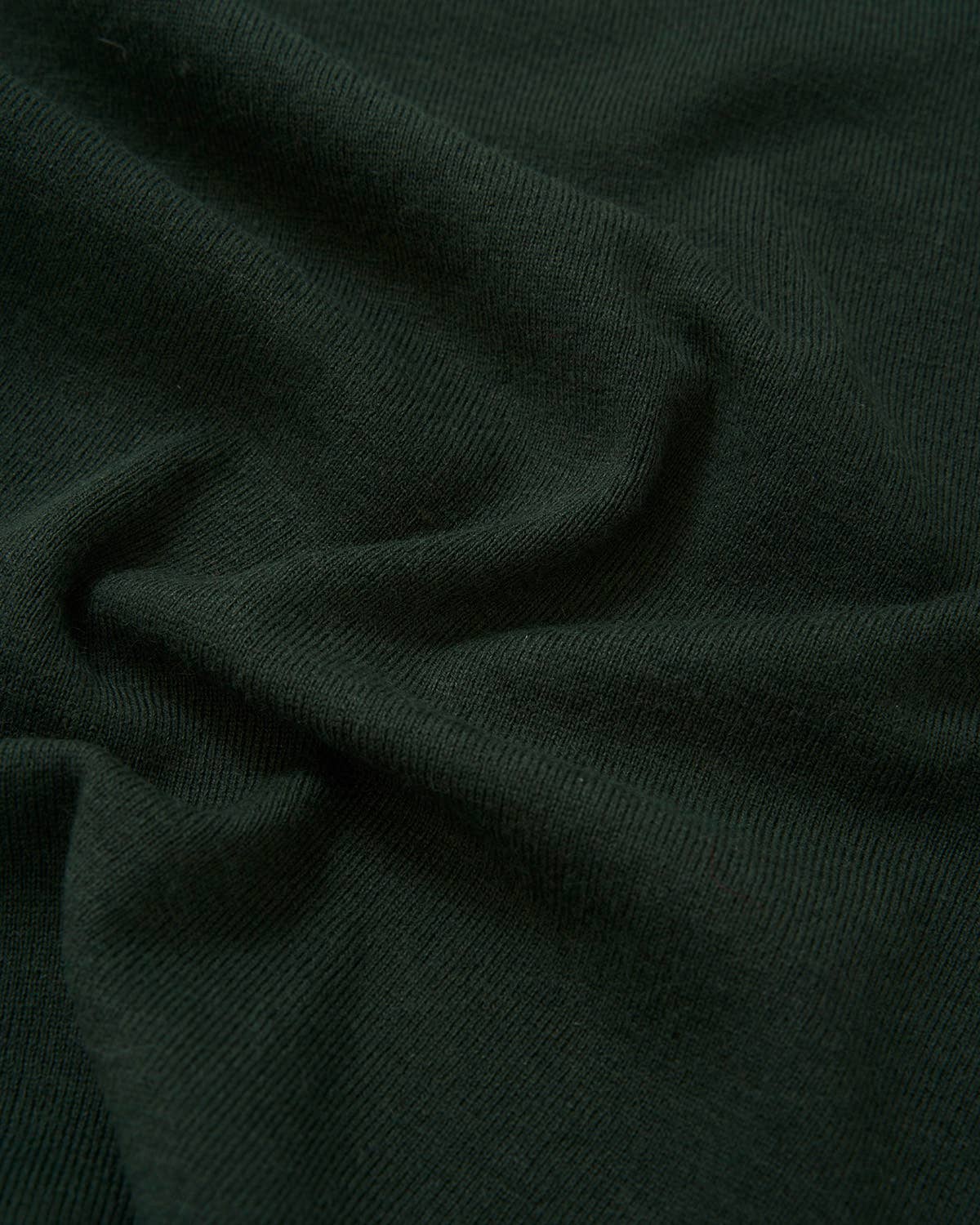 Dark Green Knit Triangle Scarf