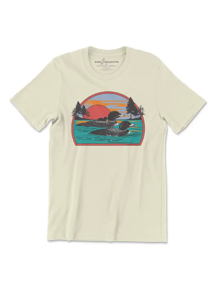 Retro Common Loon T-Shirt-Ivory