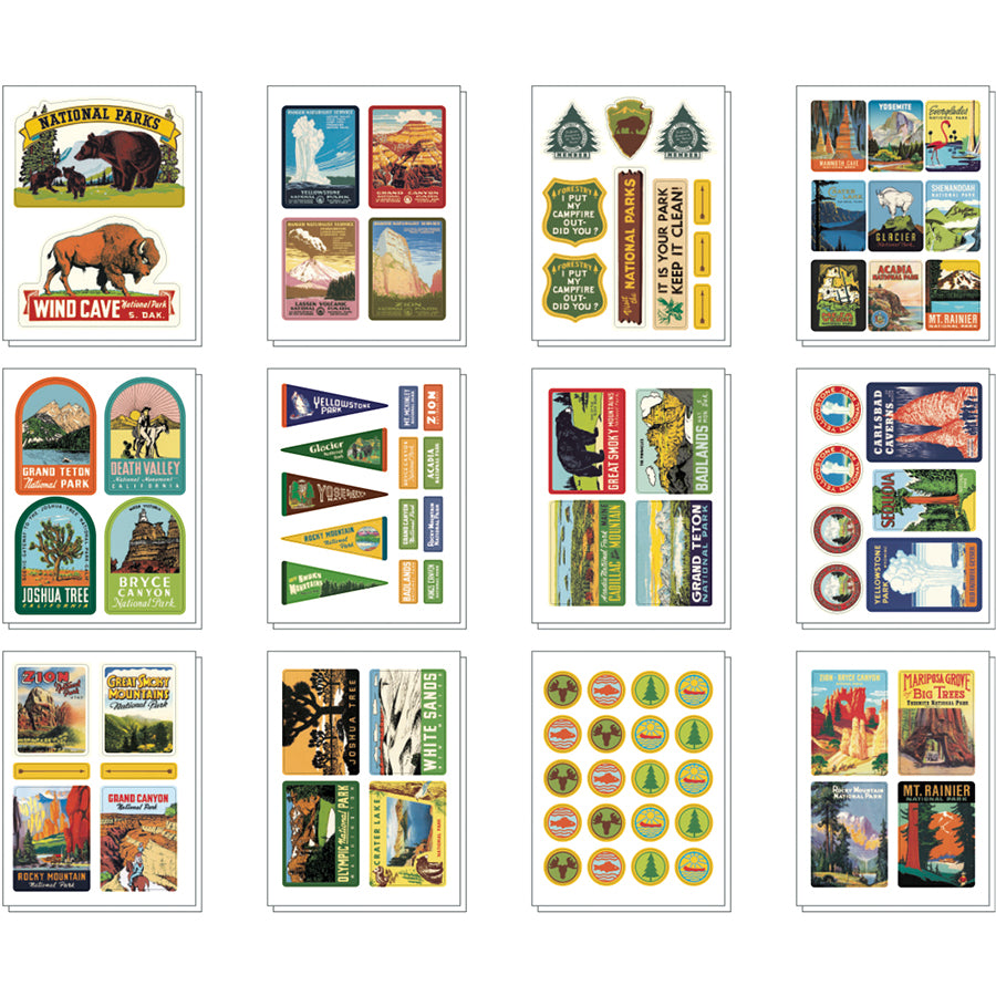 National Parks Tin of Stickers