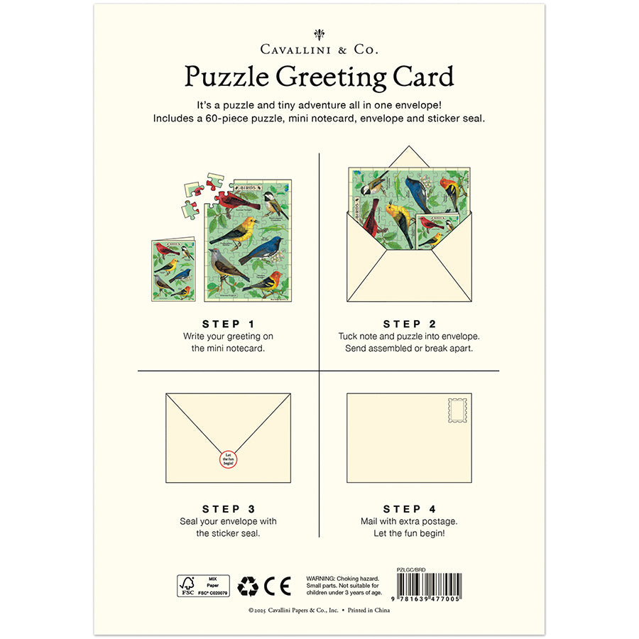 Bird Watching Puzzle Greeting Card