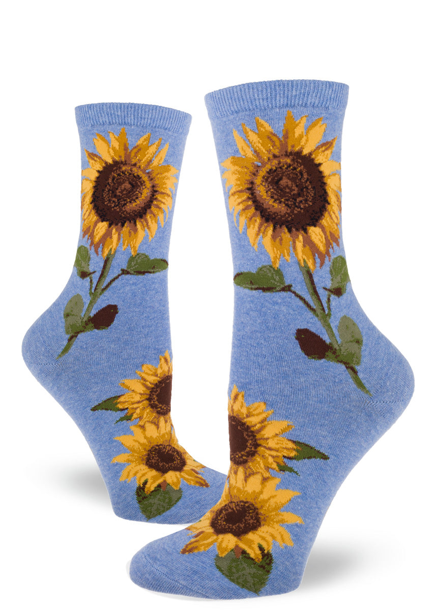 Sunflower Women's Crew Socks-Heather Cornflower