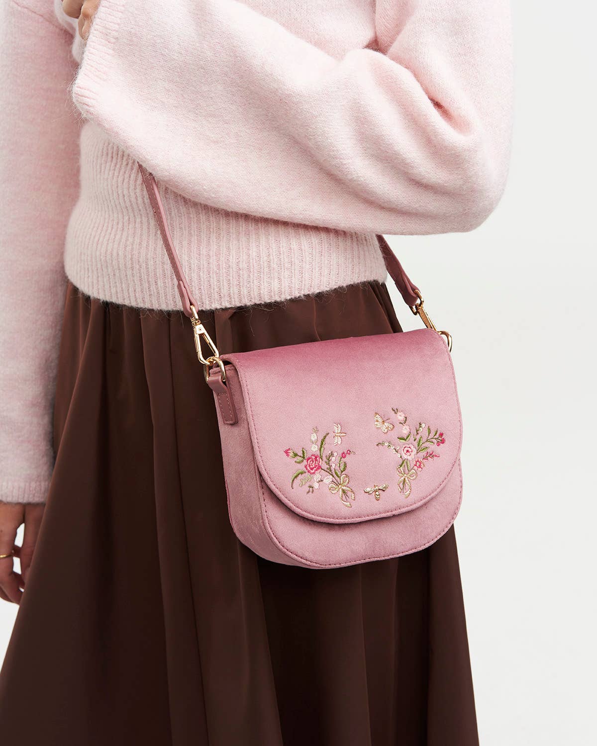 Beth Floral Posy Saddle Bag