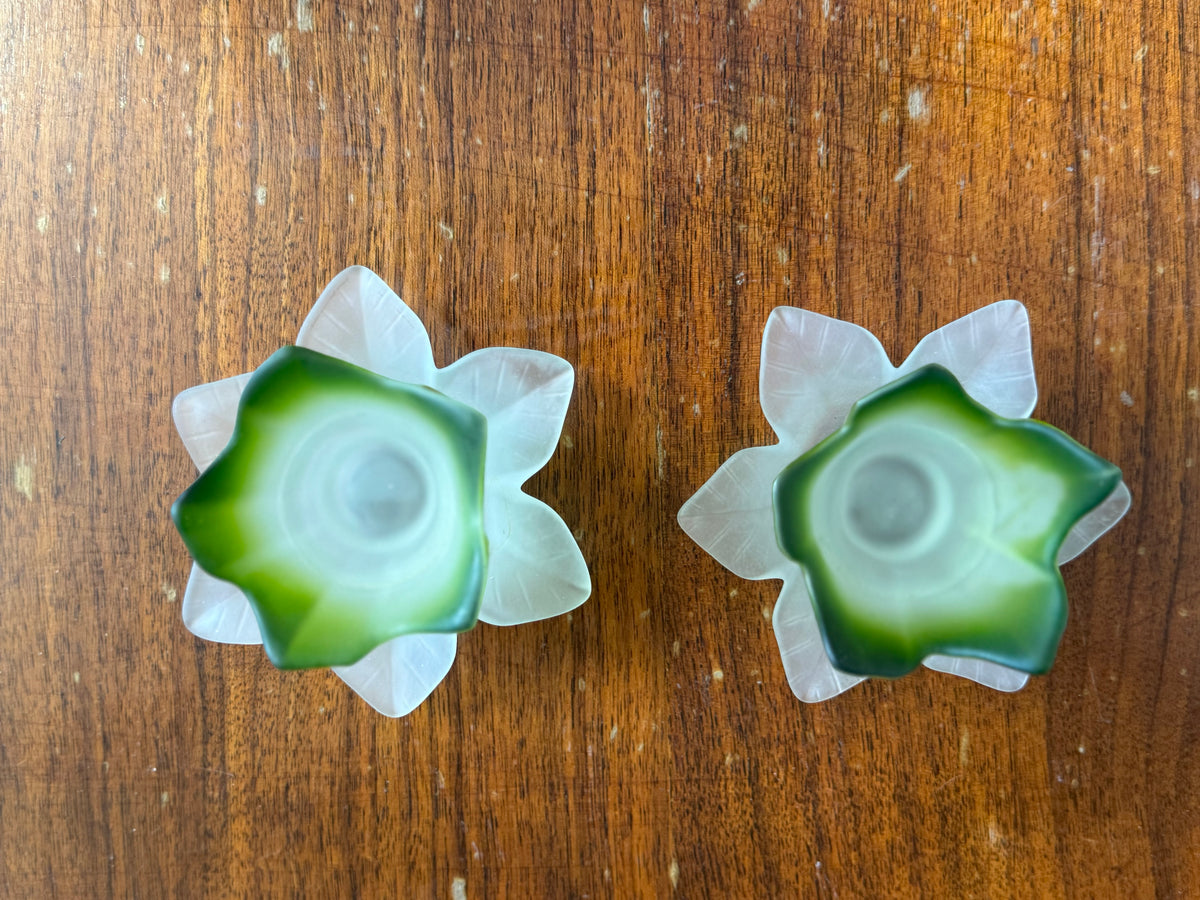 Tulip Candle Holders (Green)-Set of 2