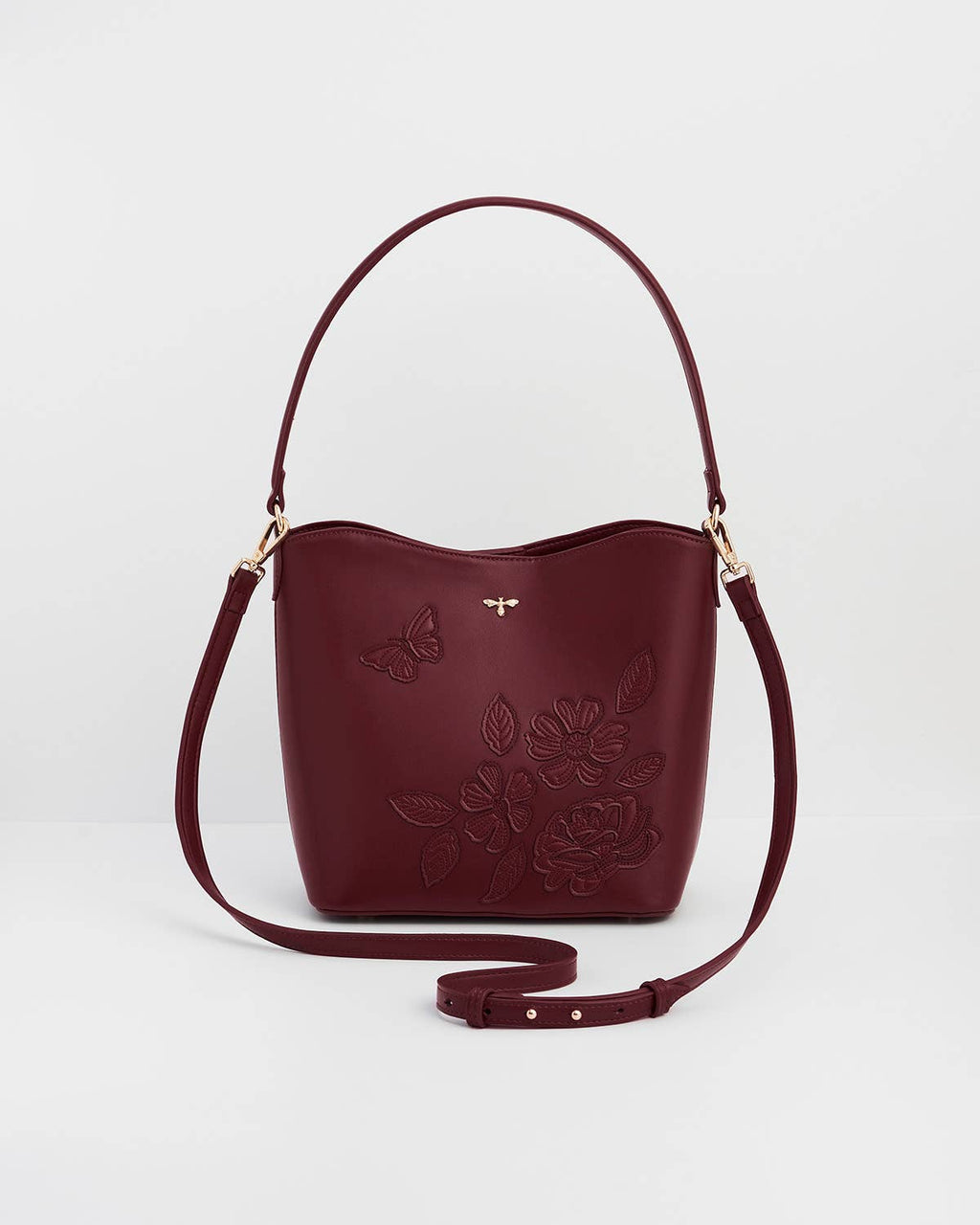 Margot Floral Applique Bucket Bag