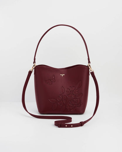 Margot Floral Applique Bucket Bag