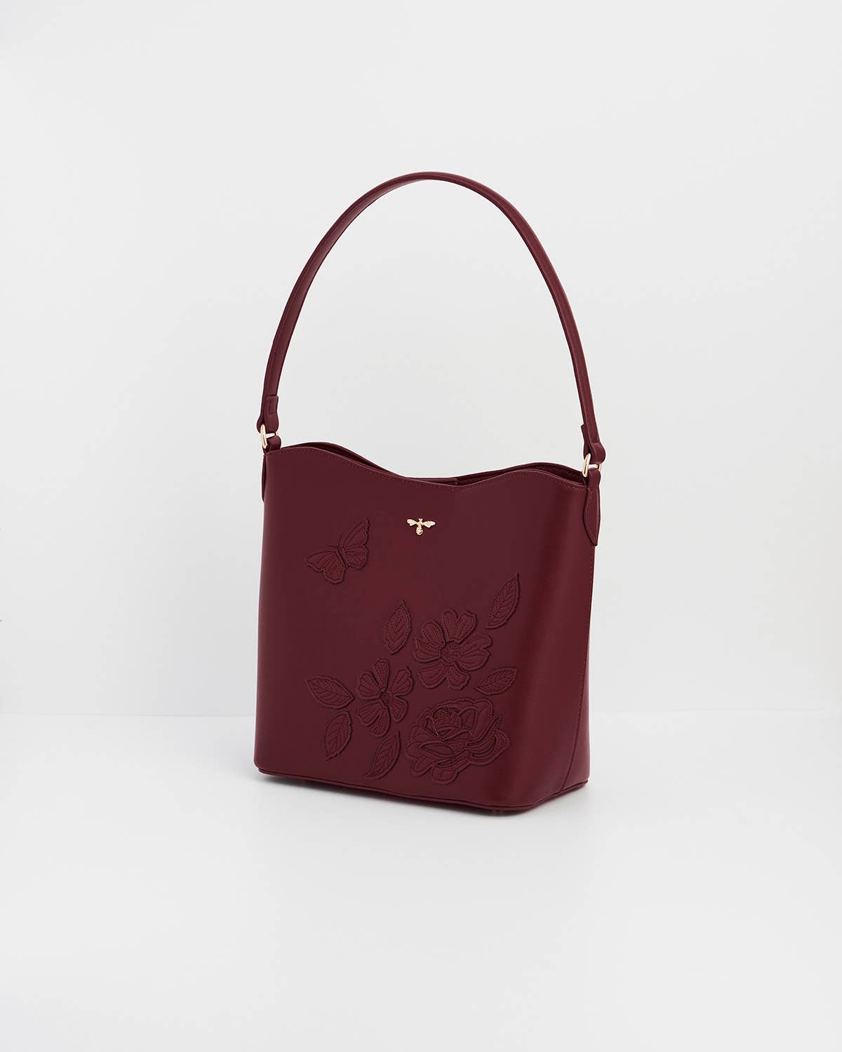 Margot Floral Applique Bucket Bag