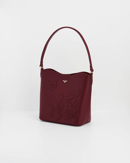 Margot Floral Applique Bucket Bag