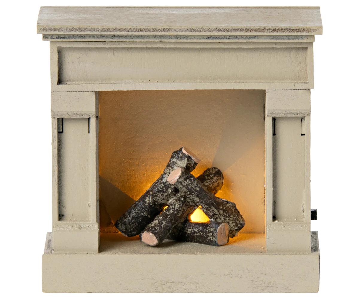 Vintage Fireplace-Off White