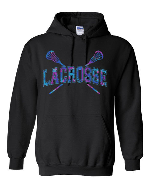 Black Tie-Dye Lacrosse Hoodie