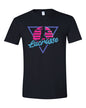 Black 80's Lacrosse T-shirt-FEMALE Player