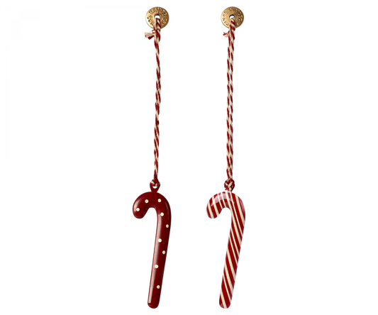 Sugar Cane Metal Ornament - Set of 2