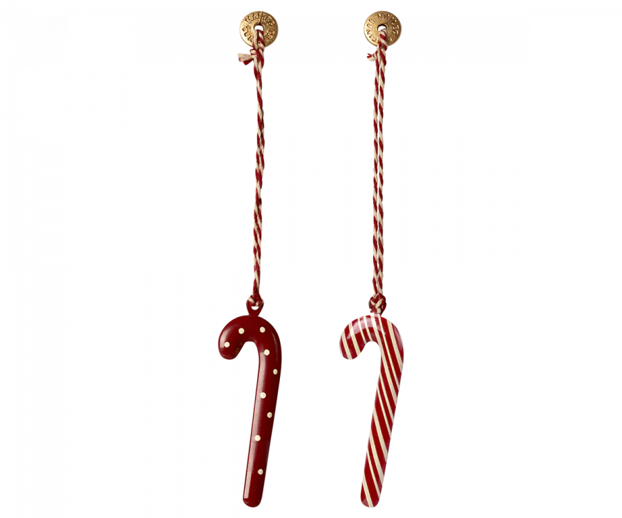 Sugar Cane Metal Ornament - Set of 2
