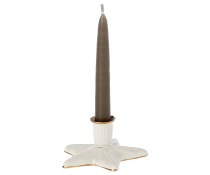 Star Candle Holder-Off White
