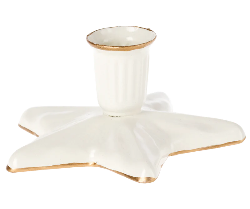 Star Candle Holder-Off White