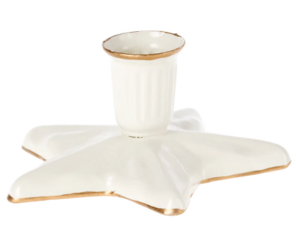 Star Candle Holder-Off White
