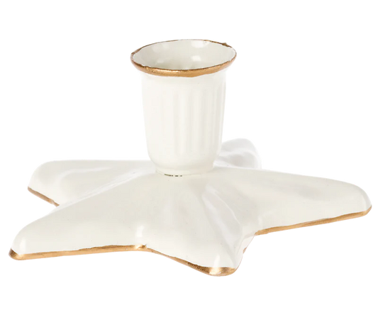 Star Candle Holder-Off White