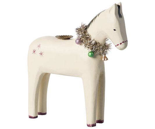 Wooden Candle Holder-Small Horse