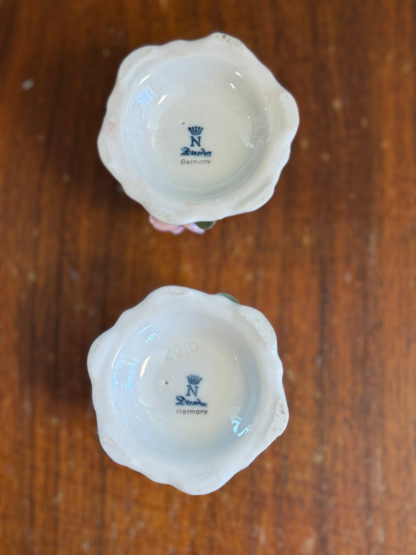 Ceramic Rose Candle Stick Holders