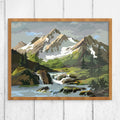 Snowy Mountain & Stream Print 11"x14"