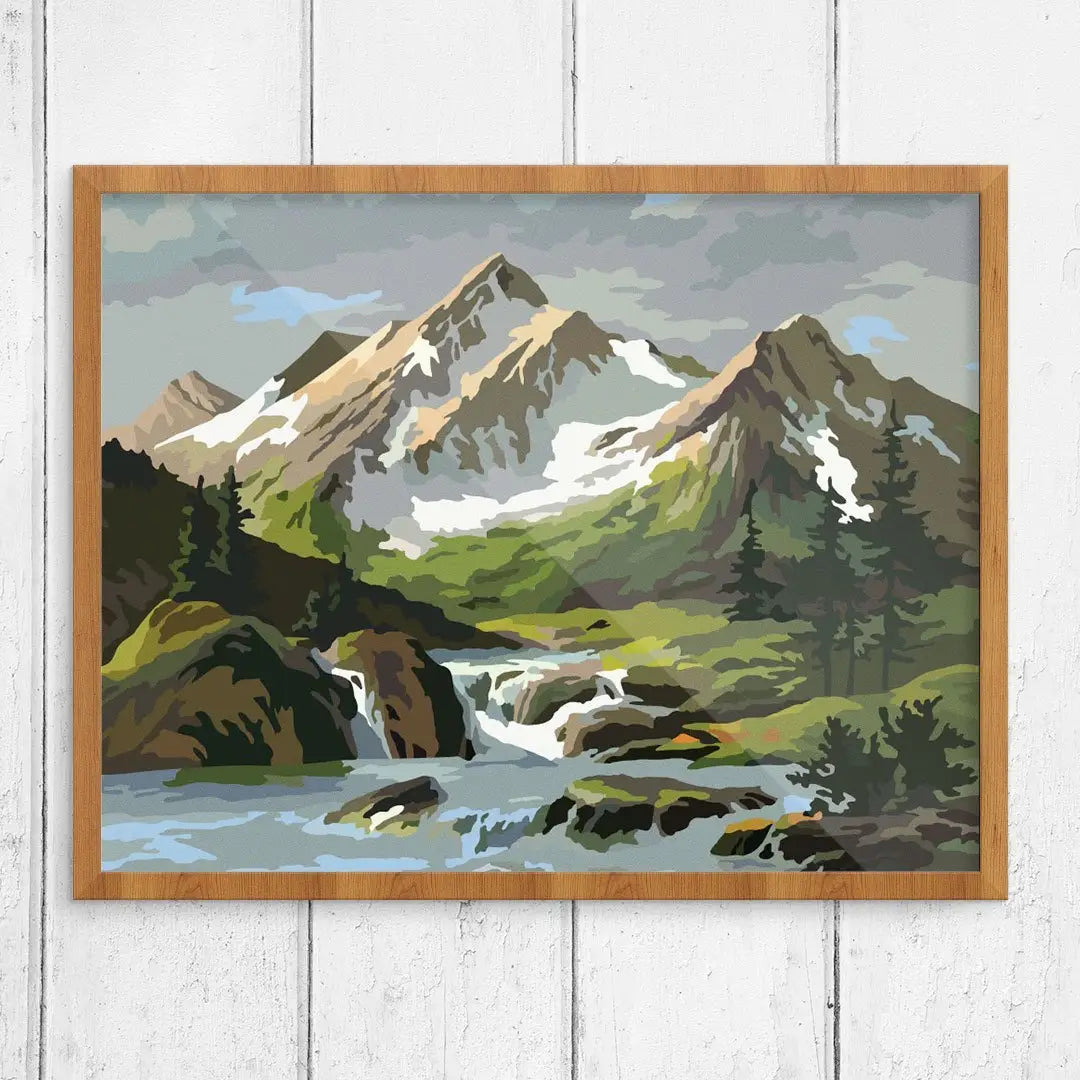 Snowy Mountain & Stream Print 11"x14"
