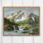 Snowy Mountain & Stream Print 11"x14"