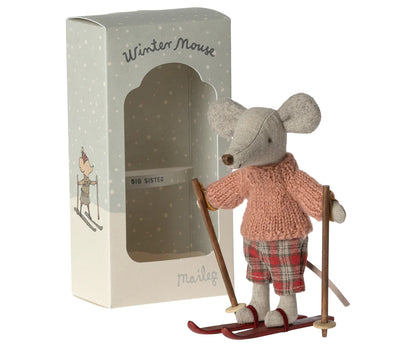 Winter Mouse with Ski Set - Big Sister