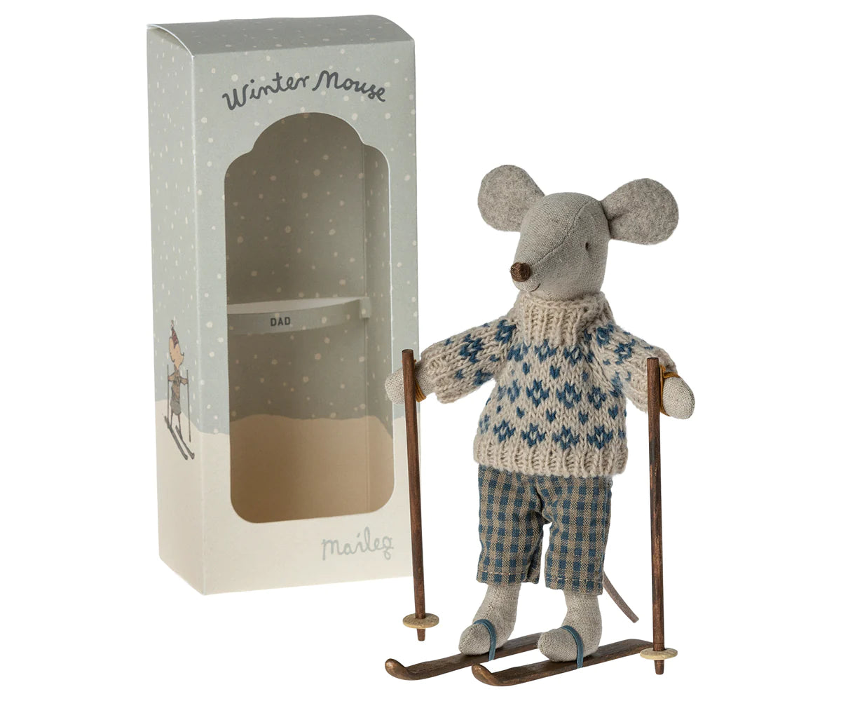 Winter Mouse with Ski Set - Dad