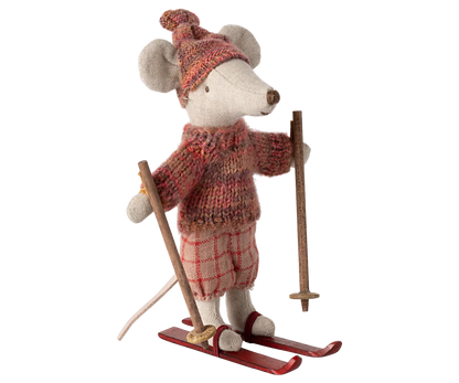 Winter Mouse with Ski Set - Big Sister Rose