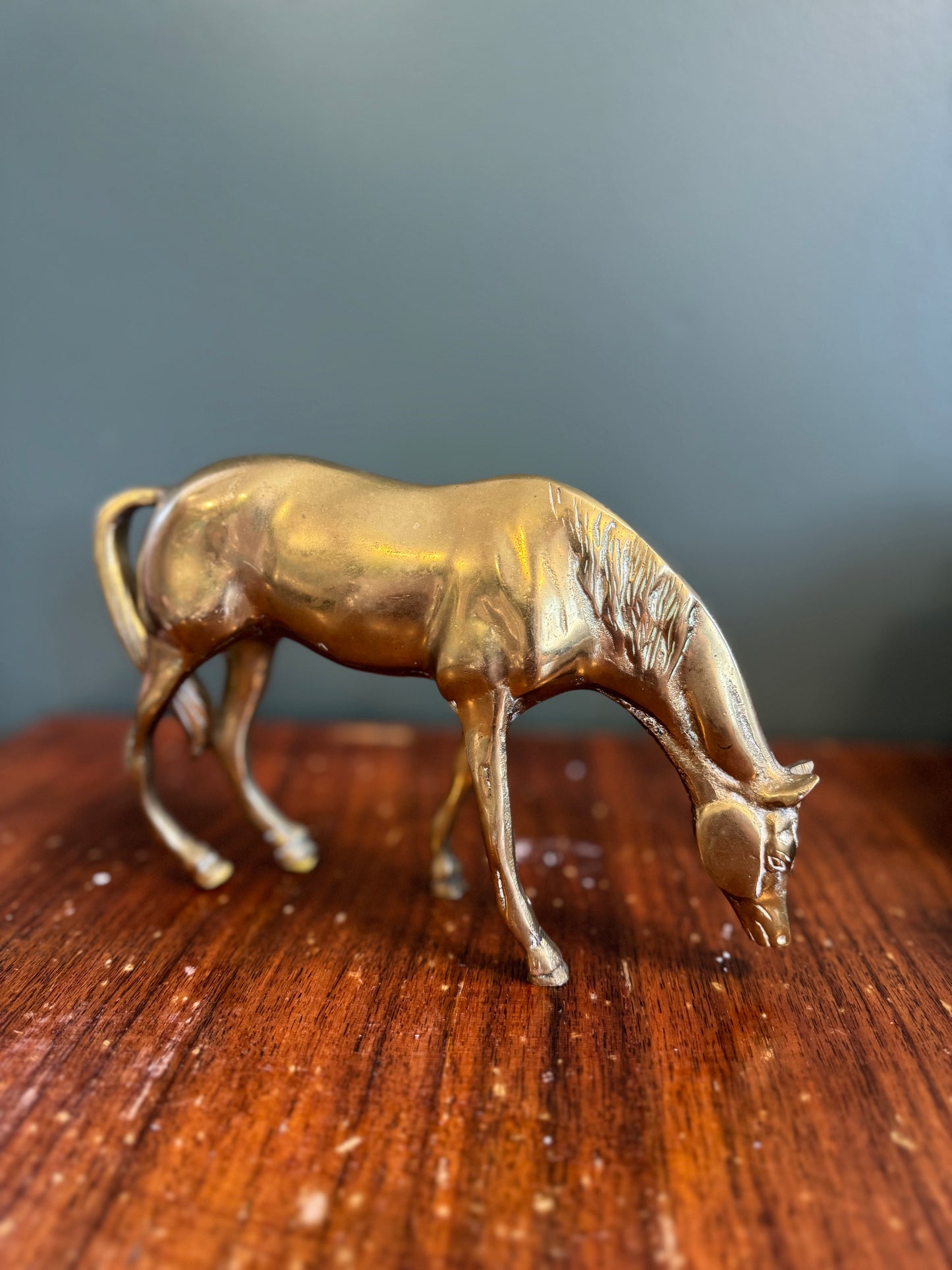 Standing Brass Horse