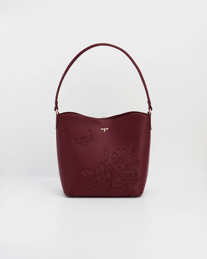 Margot Floral Applique Bucket Bag