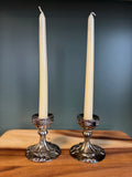 Silver Cherry Candlestick Holders