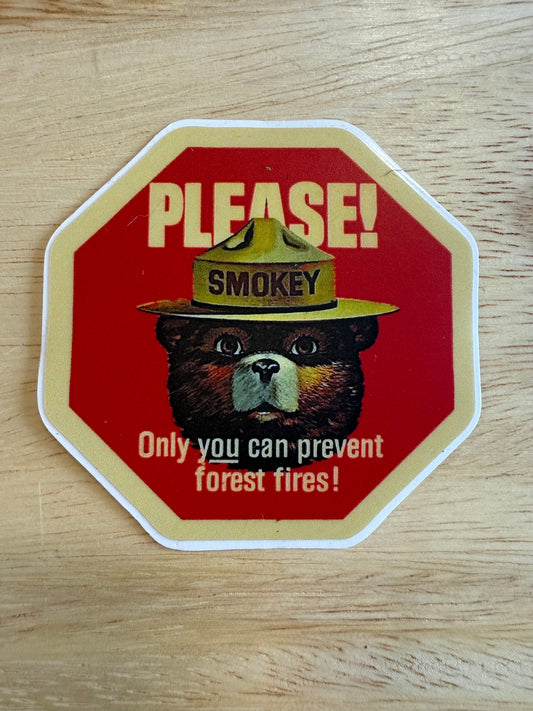 Smokey The Bear Sticker