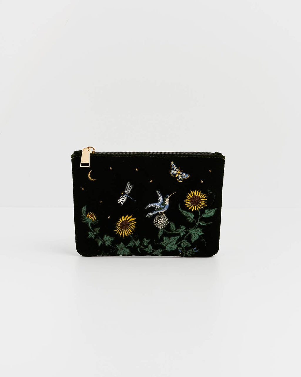 Sunflower Embroidered Pouch