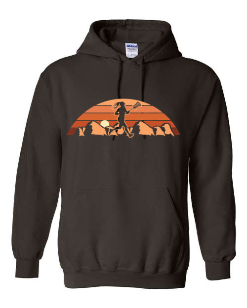 Chocolate Brown Mtn. Sunset Hoodie-FEMALE Player